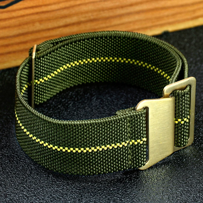 Ремешок нейлоновый для наручных часов Huawei Galaxy Watch 4 универсальный армейский