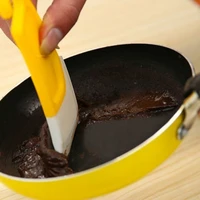 kitchen silicone scraper oil stain cleaning spatula washing pot brush kitchen accessories