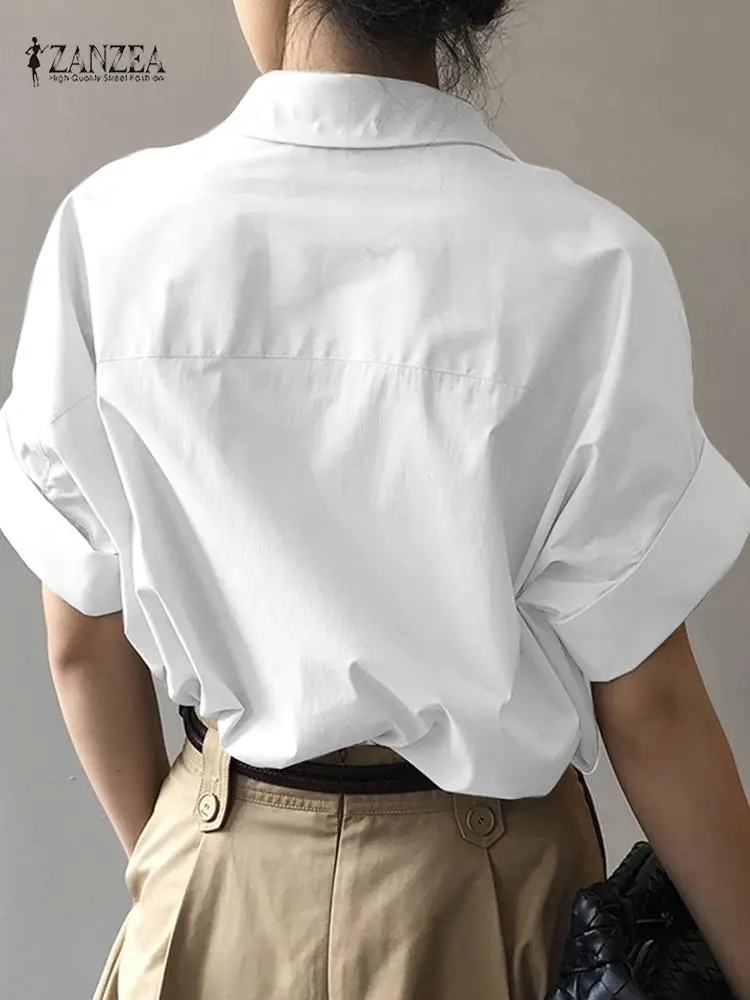 Женская блузка ZANZEA с коротким рукавом