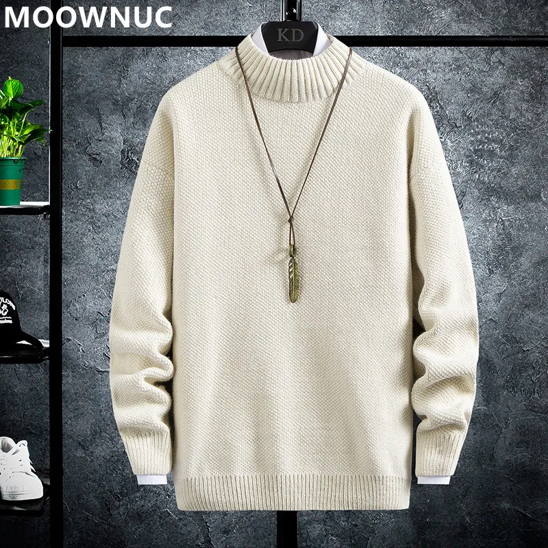 

Новинка Осень-зима 2022 мужской модный Повседневный Универсальный однотонный свитер мужской плотный теплый Высококачественный свитер большого размера