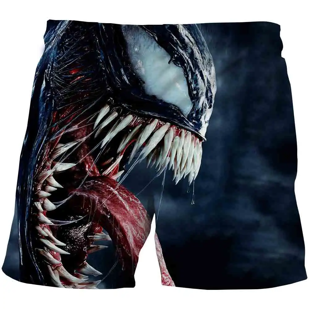 

2022 hot sell Unisex casul shorts 3D Printing shorst Casual Kids Clothes Venom Children's cool shorts For 4-14 years old
