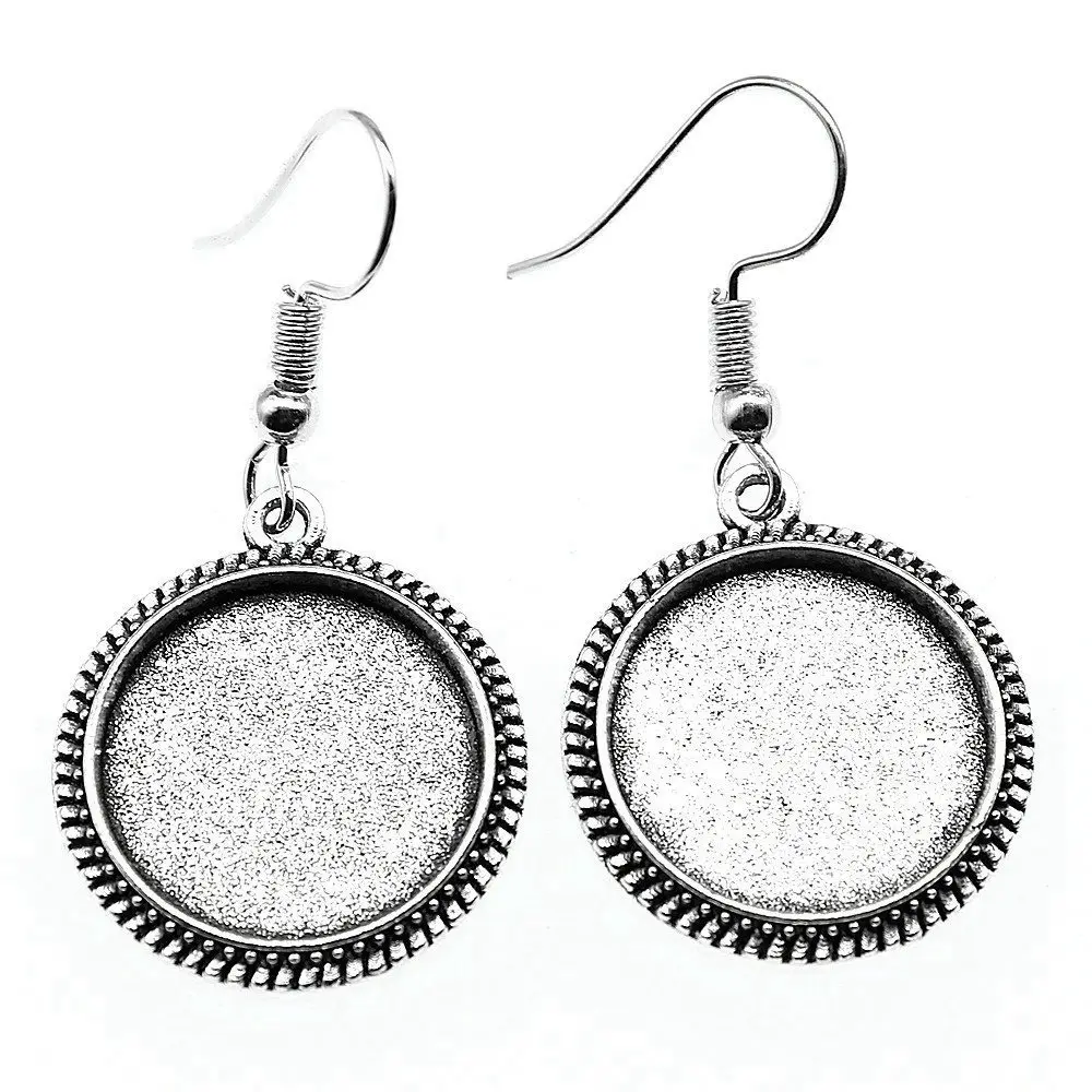 Круглые элегантные серьги в простом стиле с кабошоном для женщин украшения