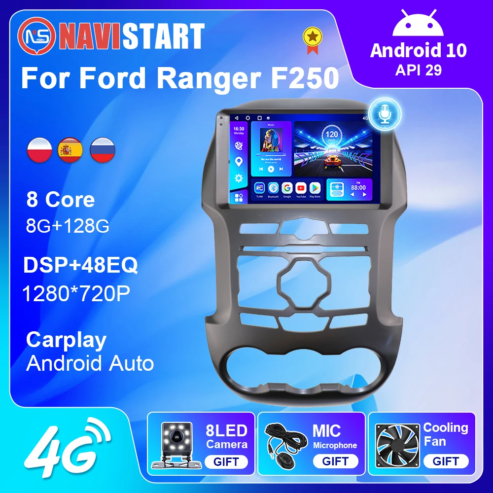 $136.58 Auto Car Radio For Ford Ranger F250 2011-2015 GPS Navigation Multimedia 2Din Touch Screen Backup Camera DSP CD Automotive Goods
