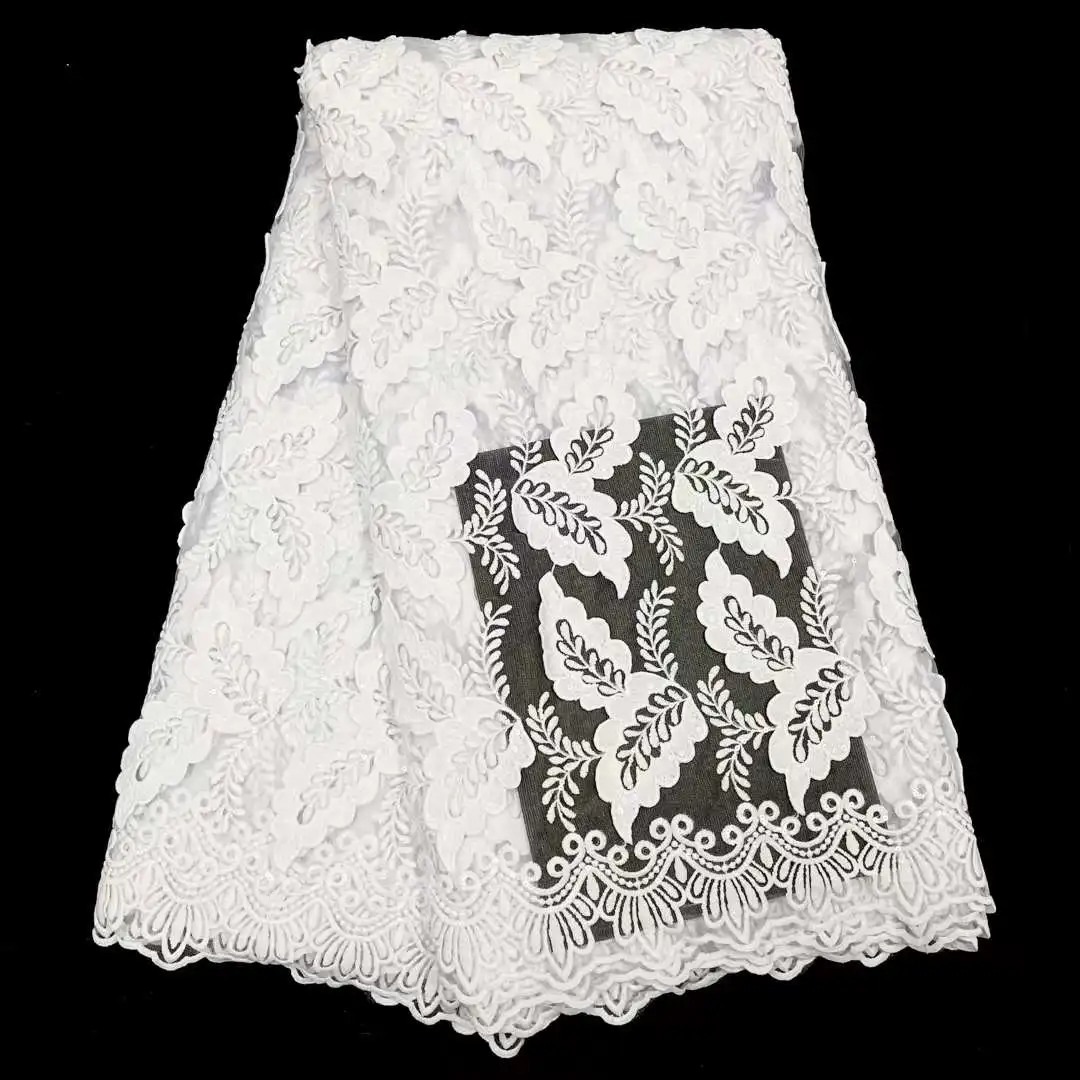 

Нигерийская Тюлевая кружевная ткань, искусственная цветочная ткань с блестками, французское платье с Африканской вышивкой для выпускного ...