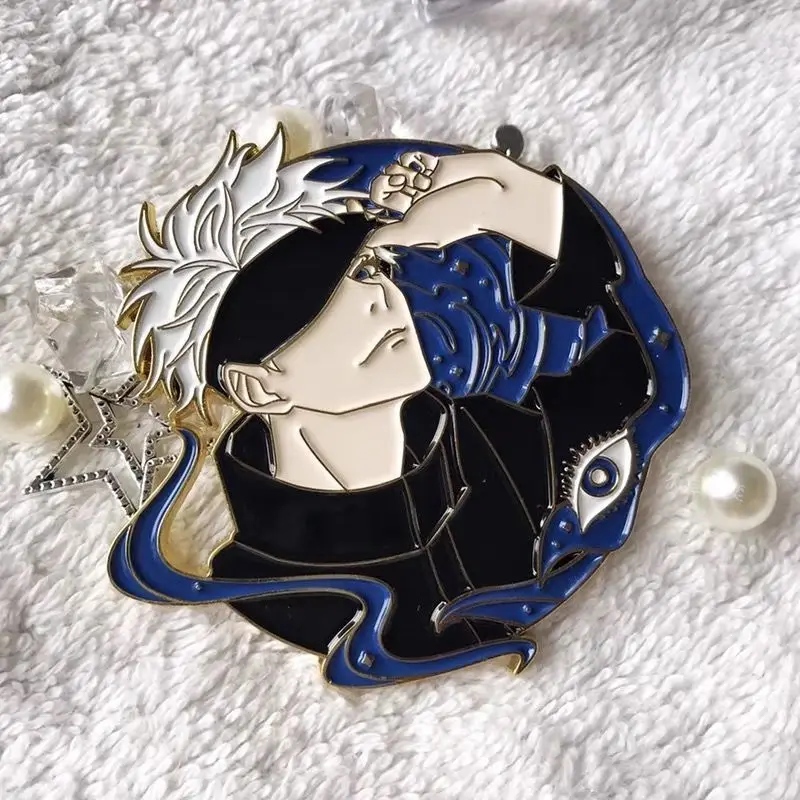

Japanese Anime Icons Jujutsu Kaisen Satoru Gojo Enamel Pin Brooches Itadori Yuji Clothes Backpack Badge Lapel Brooch Luxury Gift