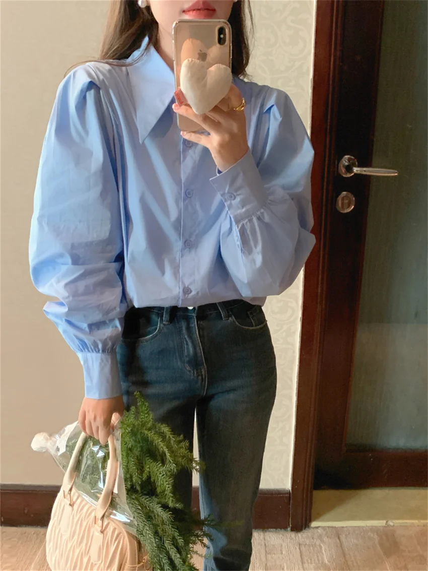 Alien Kitty повседневные однотонные рубашки женские элегантные офисные новые