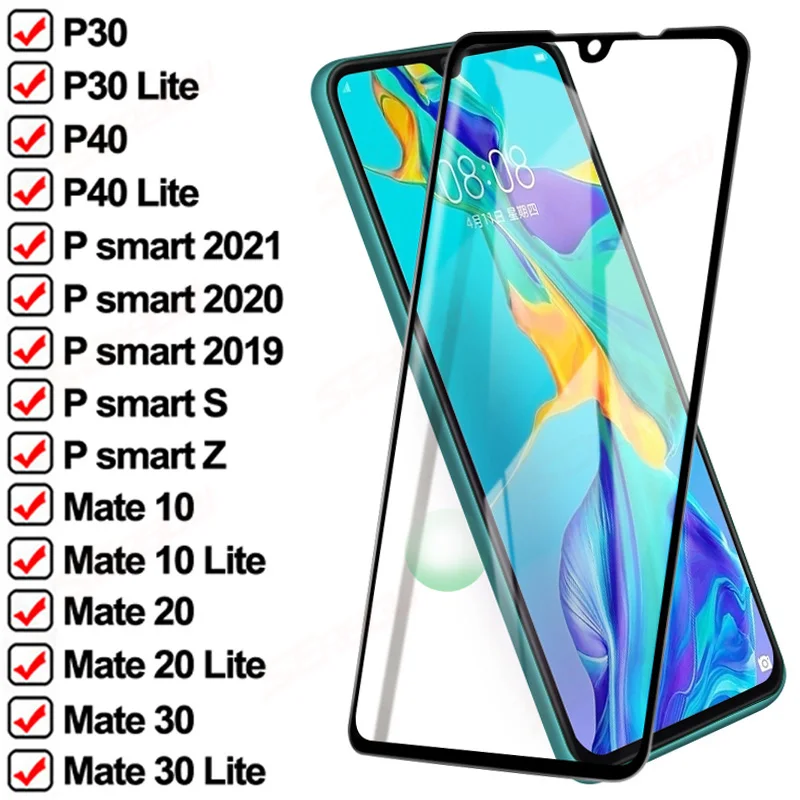 

Закаленное защитное стекло для Huawei P30/P40 Lite/P smart/S/Z/Psmart 2020/2021, пленка для Mate 10/20/30, 1-5 шт.