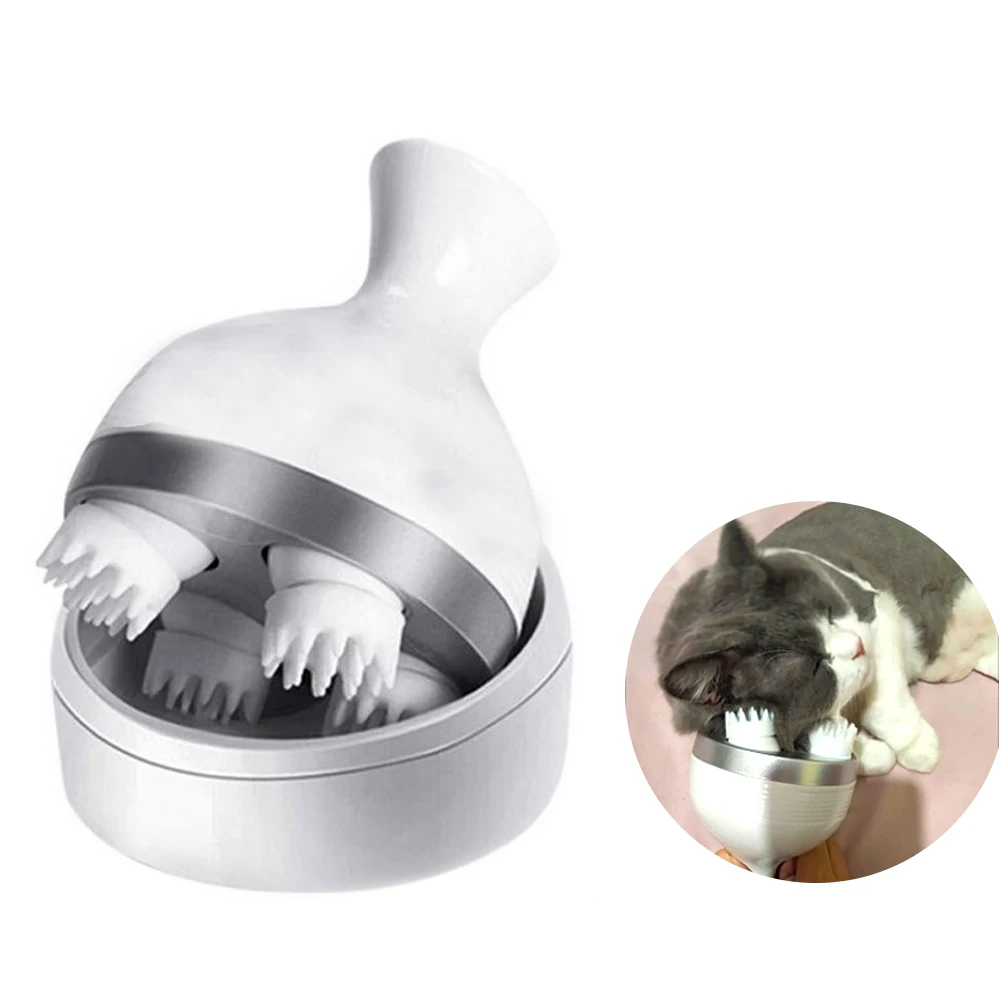 

Массажер для кошек, Электрический массажер для головы, массажер для собак и кошек, вибрирующий массаж головы и тела, глубокий массаж, предот...