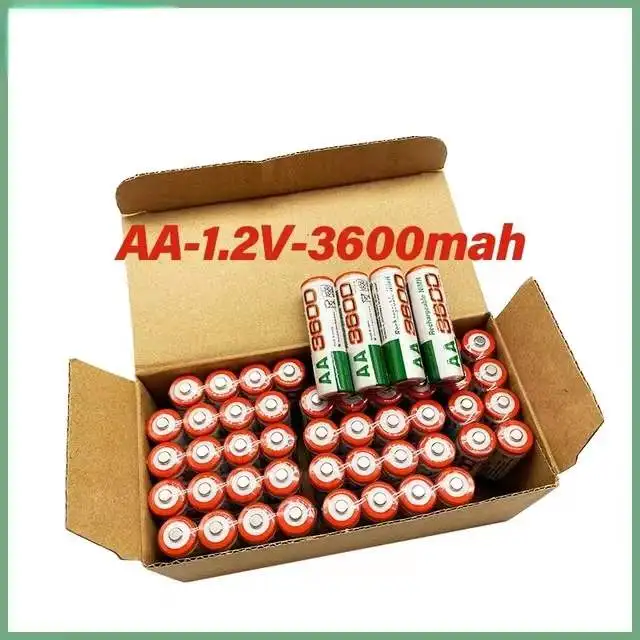 

100% Nieuwe Aa Batterij 3600 Mah oplaadnaked Batterij, 1,2 V Ni-MH Aa Batterij, Geschikt Voor Klokken, muizen, компьютеров
