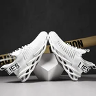 Кроссовки мужские дышащие, Спортивная Уличная обувь для бега, модные удобные повседневные, для спортзала, белые, большие размеры 39-46