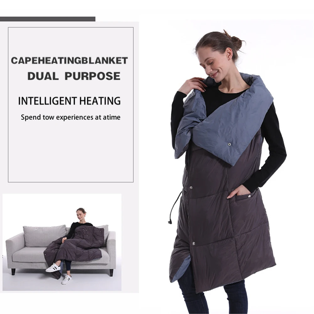 

Электрическое одеяло, 3 режима, USB электрическая грелка, большой карман, зимний обогреватель для тела, для путешествий, офиса