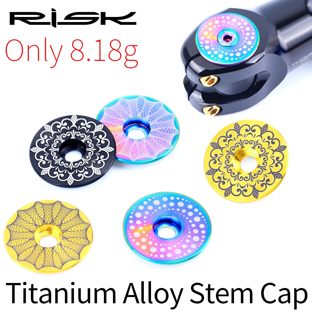 

RISK Titanium Alloy Bowl Set Cover Mountain Road Bicycle 28.6mm Front Fork Upper Cover Screw Handle Vertical Cover