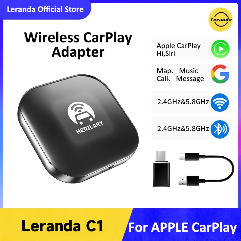 Беспроводной адаптер Leranda Carplay для IOS APPLE Автомобильный мультимедийный