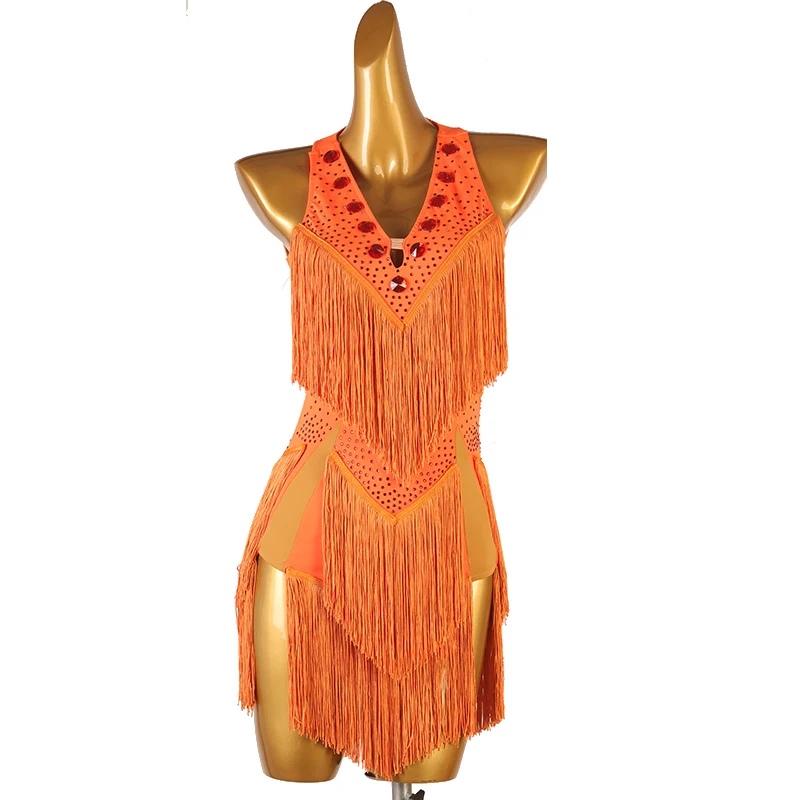 Платье для латиноамериканских танцев женское платье детское из спандекса на