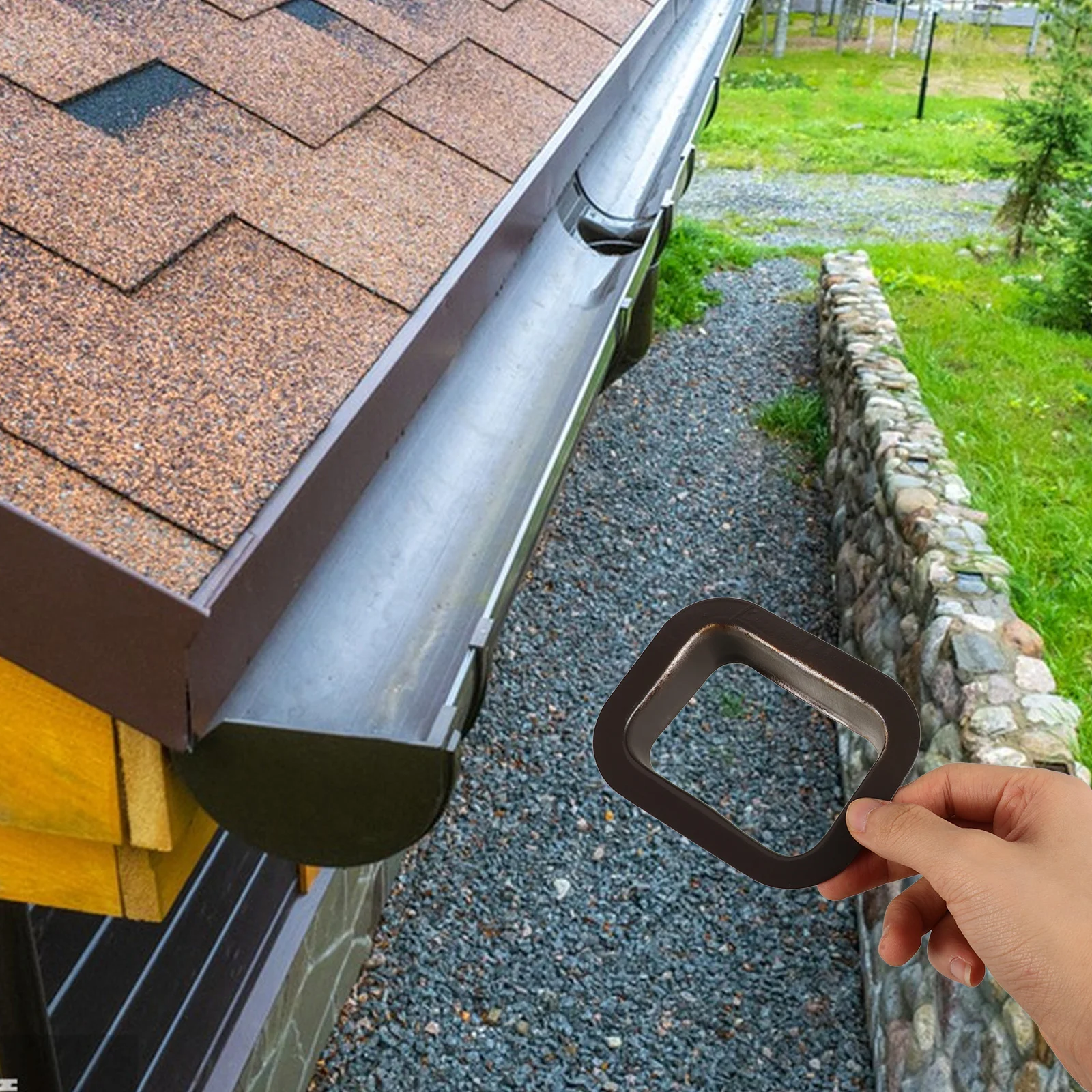 za wymiana adaptera wylotu odpływu rynny do gotowego produktu dachu Akcesorium ociekacza ze stopu aluminium