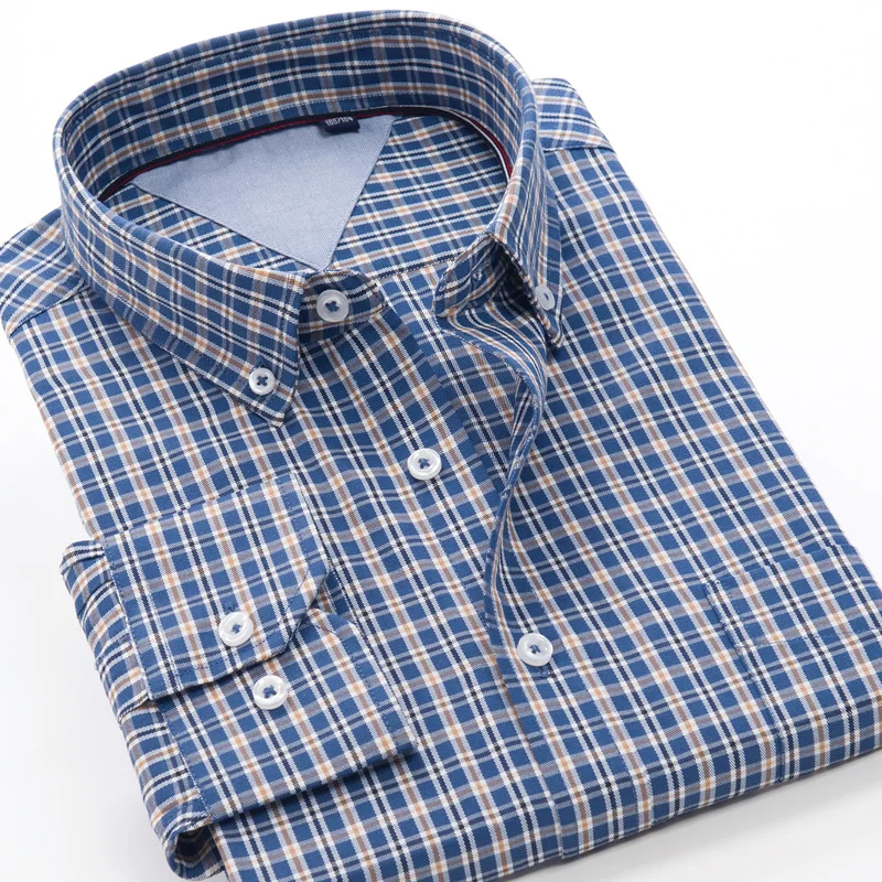 

Clothing Brand Plaid Oversized 2023 Spring Autumn New Arrivals Men's Long-Sleeve Regular-fit Casual Cotton Shirt
