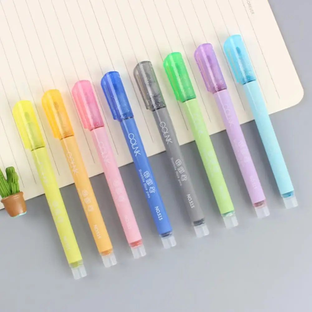 

Glitter Markers 0.01USD/40pcs Double Line Highlighter Paint Items School Accessories Class Supplies Pen Art N5I4