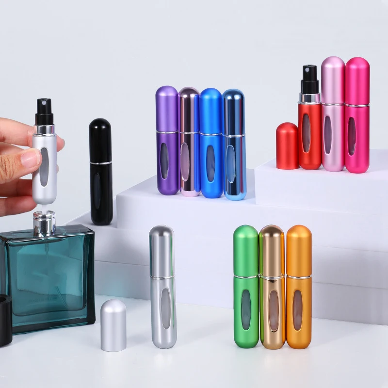 

5/8ml Perfume Spray Bottle Mini Portable Refillable Aluminum Atomizer Bottle Container Perfume Refill Travel Cosmetic Containers