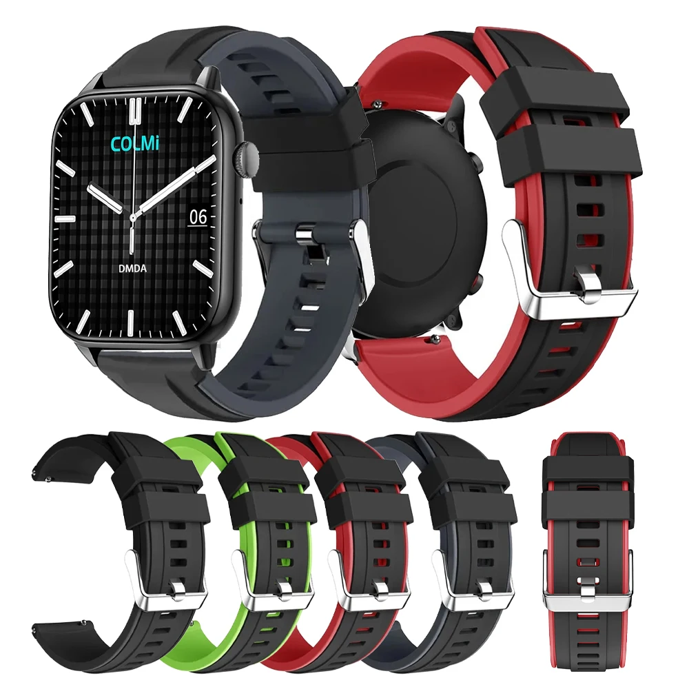 Ремешок силиконовый для COLMI Band C61/C81/P73/P71/P68/P28 Plus/P76/I31/V68/V70/M42 20 мм 22