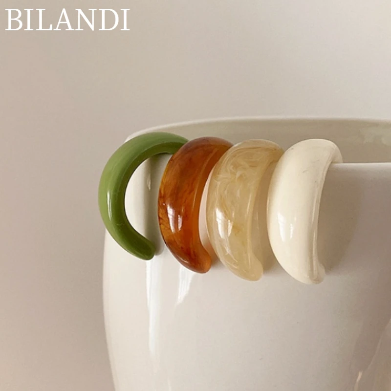 

Bilandi 925 Silver Needle Modern Jewelry Resin Earrings 2022 New Trend Vintage Temperament Drop Earrings For Girl Lady Gifts