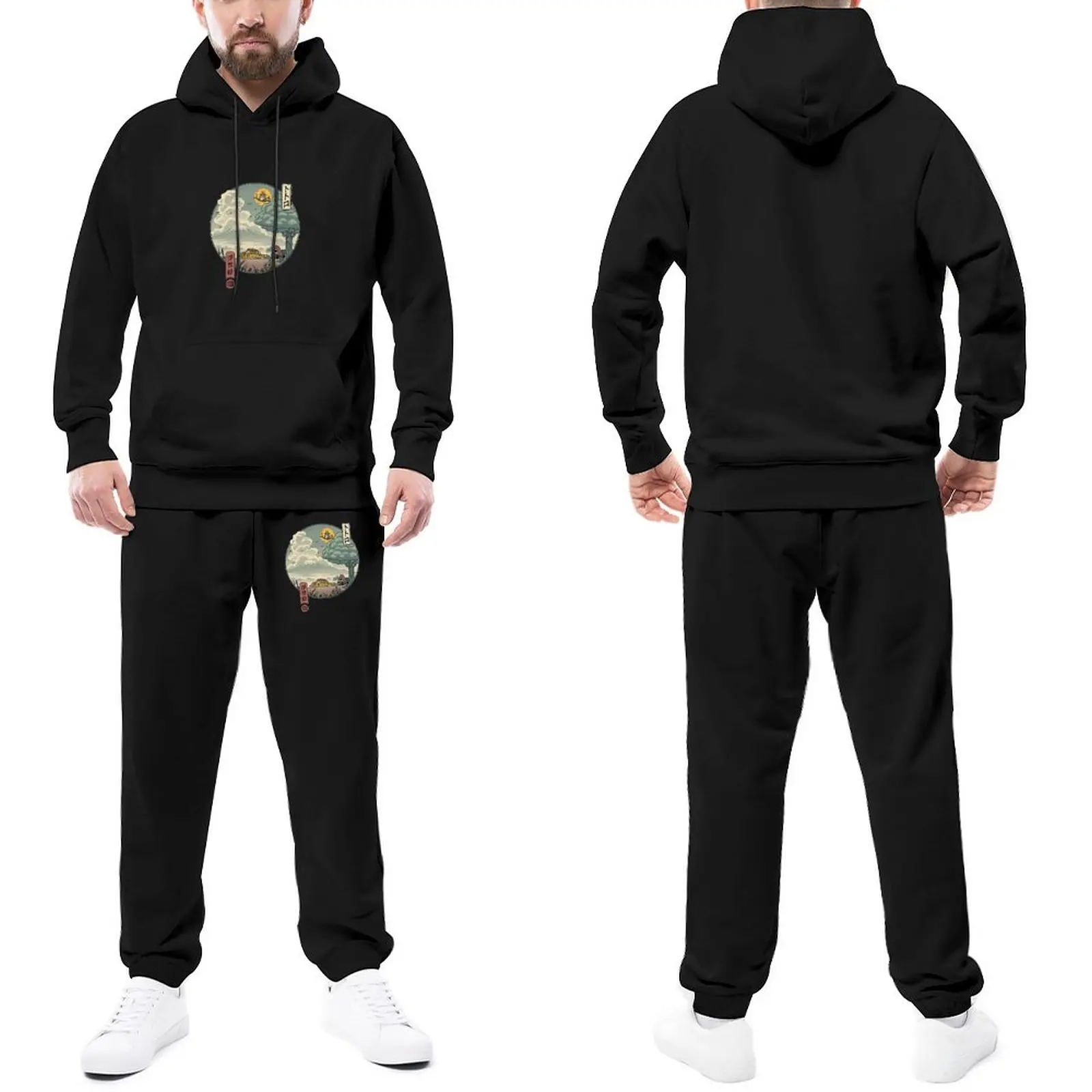 

Vintage Totoro Trapstar Tracksuits Daily Miyazaki Hayao Anime Hooded Suits Men Funny Jogger Sportswear Sport Casual Sweatsuits