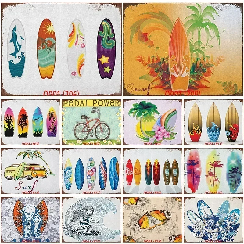 Металлическая жестяная вывеска Aloha HD винтажный декор для магазина напитков