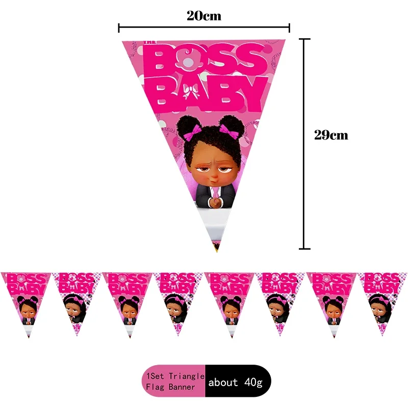 Фото Boss Baby украшения для дня рождения поставки для девочек Boss детские украшения с днем рождения одноразовая посуда бумажная вечеринка для детей №5