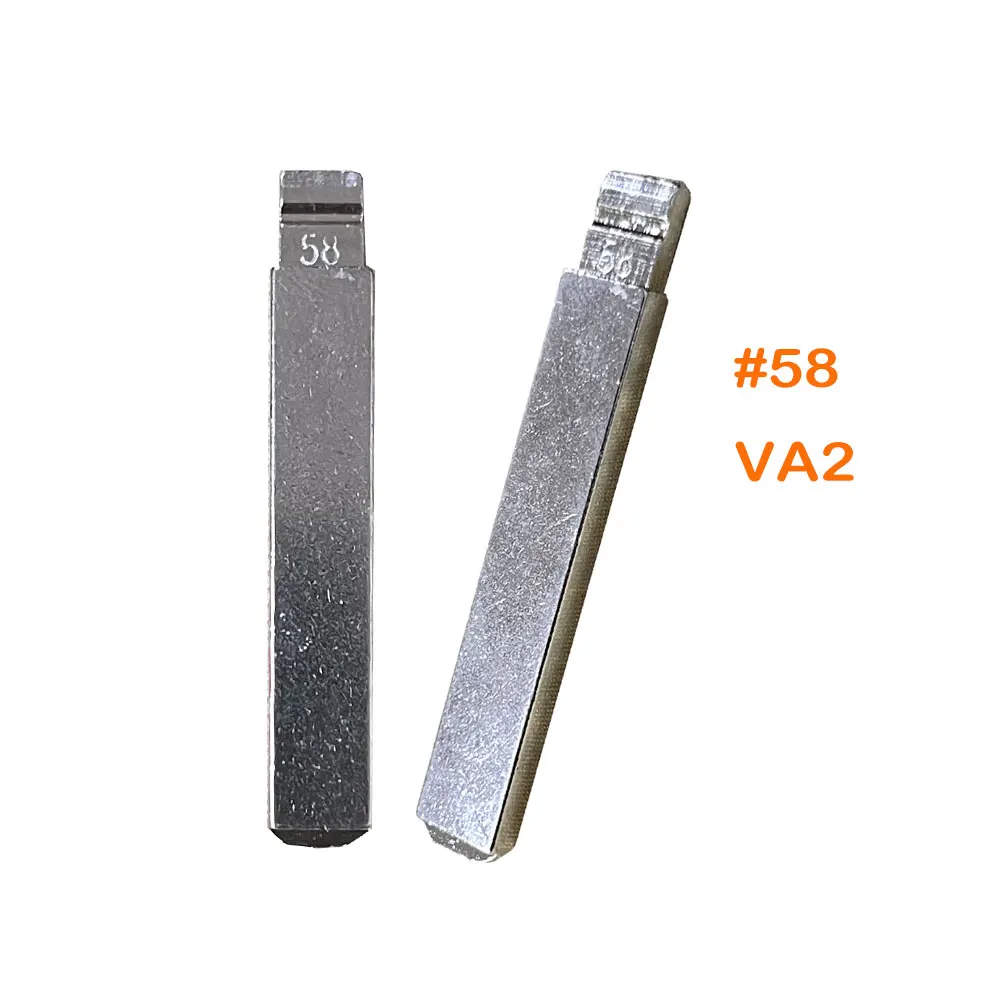 

10pcs 58# VA2 Metal Uncut Blank Flip Remote Key Blade for Peugeot Citroen Renault for Keydiy KD Xhorse VVDI JMD Remote Key Blank