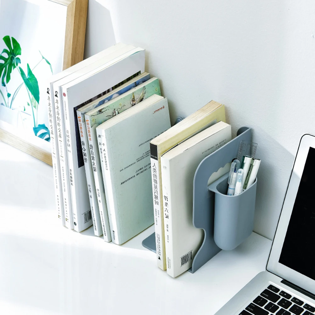 

Student Desktop Book Holder Office Stationery Organizer Simple Style Metal Bookends Book Holder Retractable Bookshelf