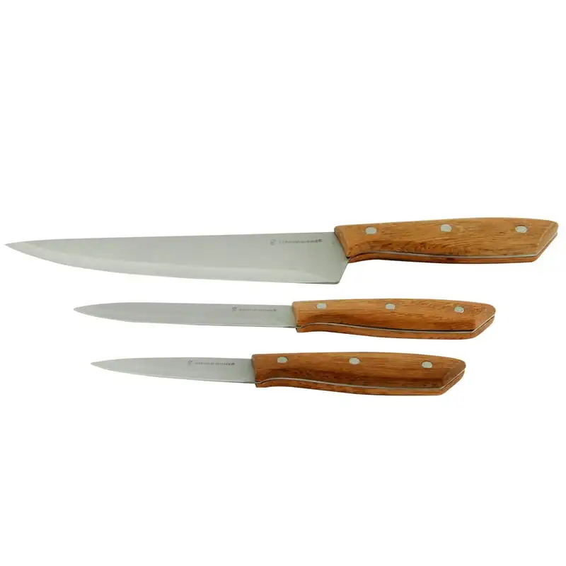 

3 piece Stainless Steel Cutlery Set with Wooden Handle Gold utensil Wood utensil set Plastic plates reusable Chopstick set Trave