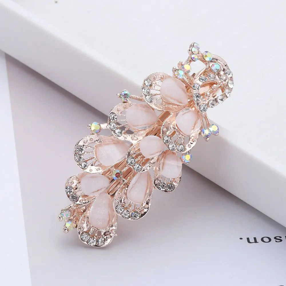 Hairgrip Butterfly Peacock Rhinestone Hairpins Flower Hair Clip Ponytail Holder Horsetail Headwear Crystal Barrettes |