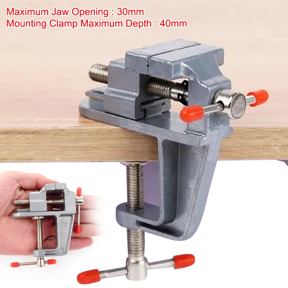 

Universal Alloy Table Screw Vise Muliti-Funcational Hobby Clamp On Table Mini 30mm Bench Vise Tools For DIY Craft Fixed Repair