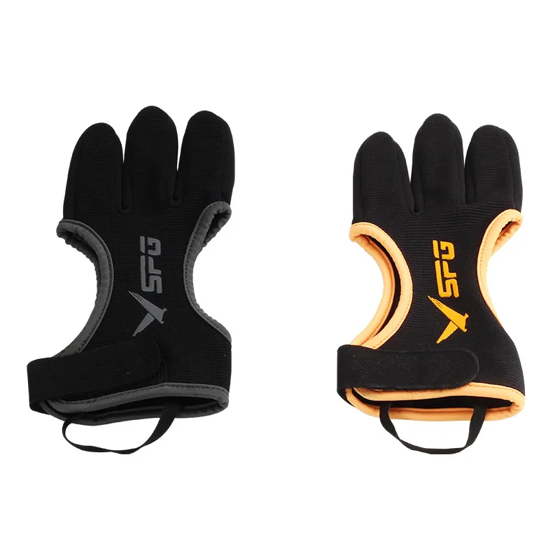 

1piece Archery Gloves Three-Finger Recurve Bow Traditional Bow Guard for Hunting and Shooting outdoor sports