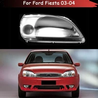 auto case headlamp caps for ford fiesta 2003 2004 car front headlight lens cover lampshade lampcover head lamp light glass shell