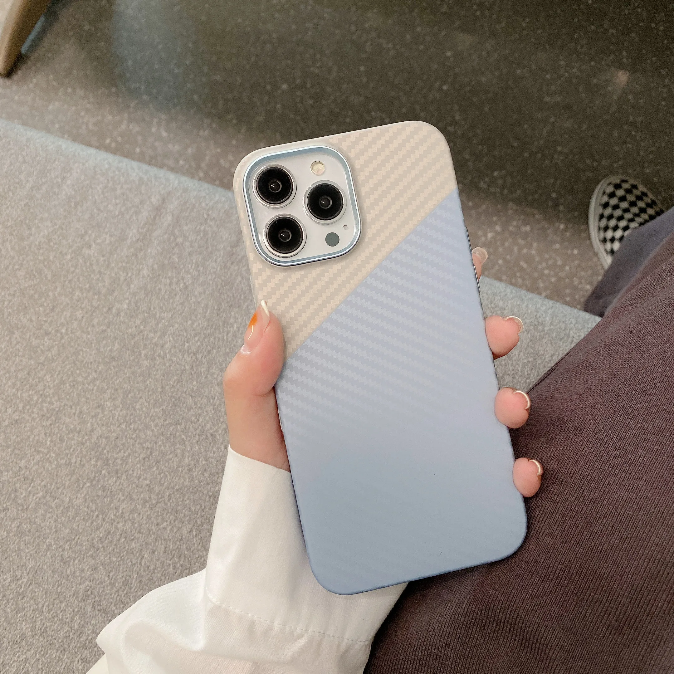 Color Blocking Carbon Fiber Pattern Case for IPhone 14 Plus 13 12 Pro Max Protection Shockproof Anti-Scratch IPhone14 Cover