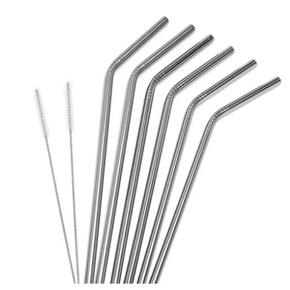 

304 Stainless Steel Straws Color Metal Straws Creative Beverage Straws Milk Tea Coffee Straws Set Drinking Straws