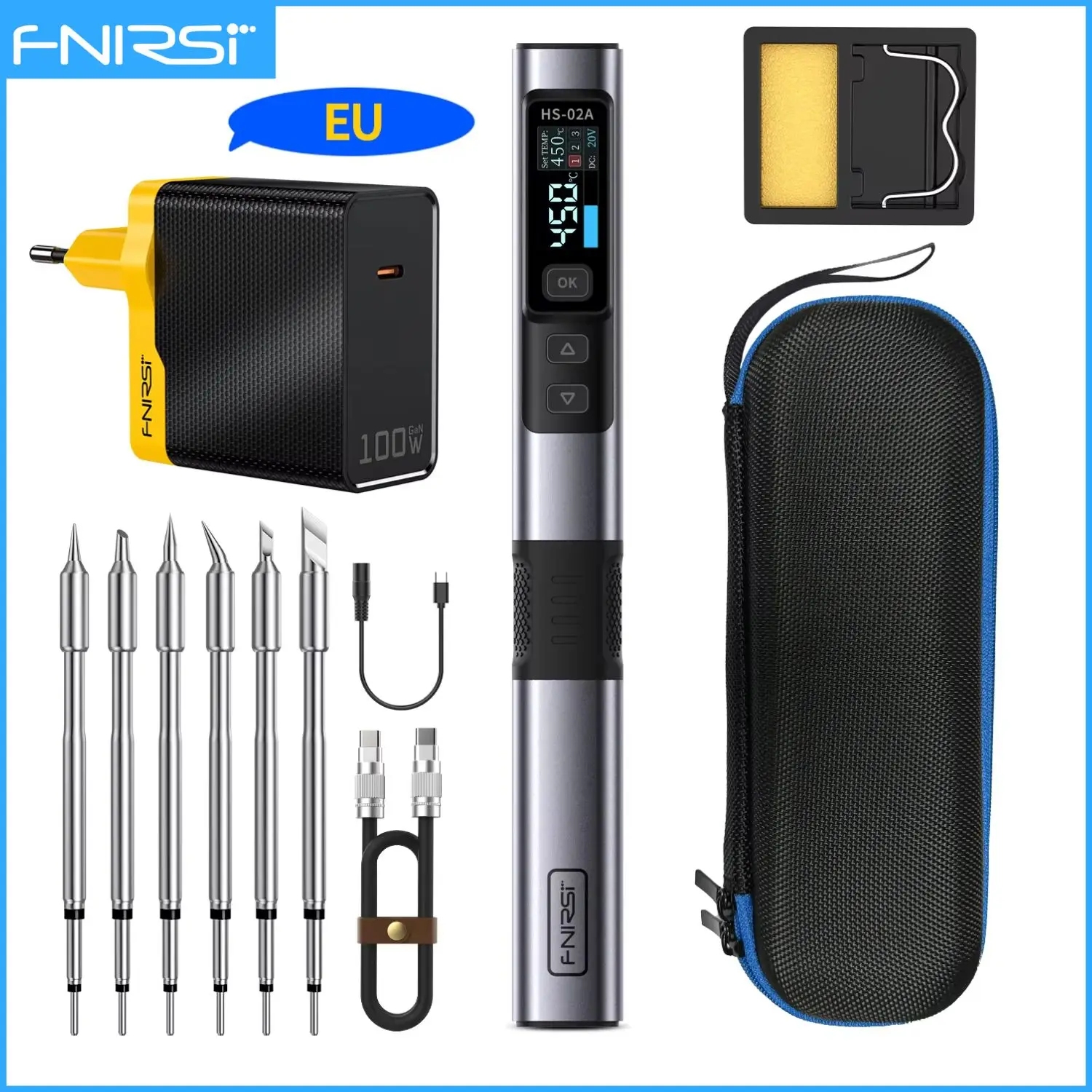 

FNIRSI HS-02 Портативный электрический паяльник 9-20В