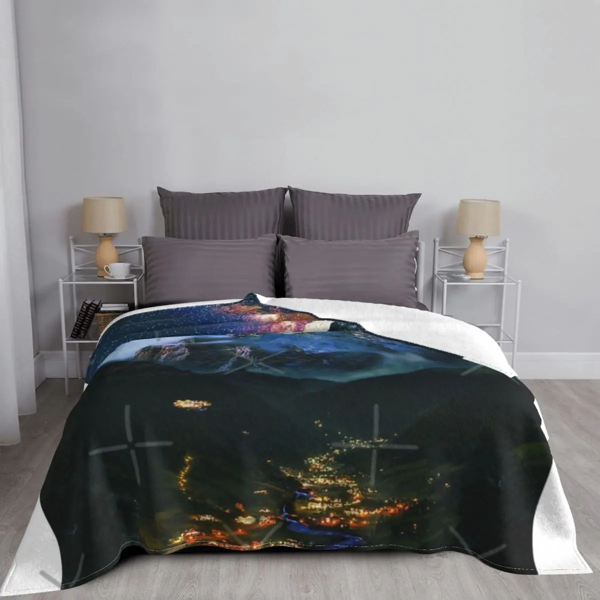 Velaris город звезд ночной Корт двор шипов и роз одеяло покрывало на кровать