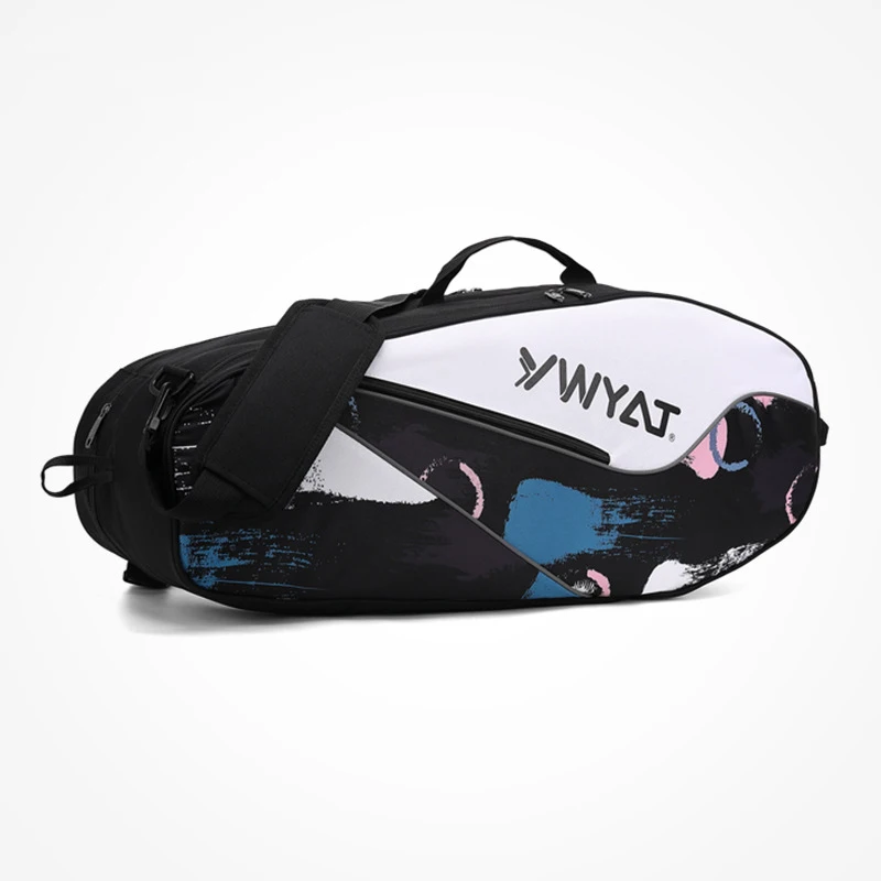 YWYAT Badminton Bag for 3 Rackets Men Women Sports Backpacks Tennis Bag Large Capacity Portable Thick Badminton Racket Cover