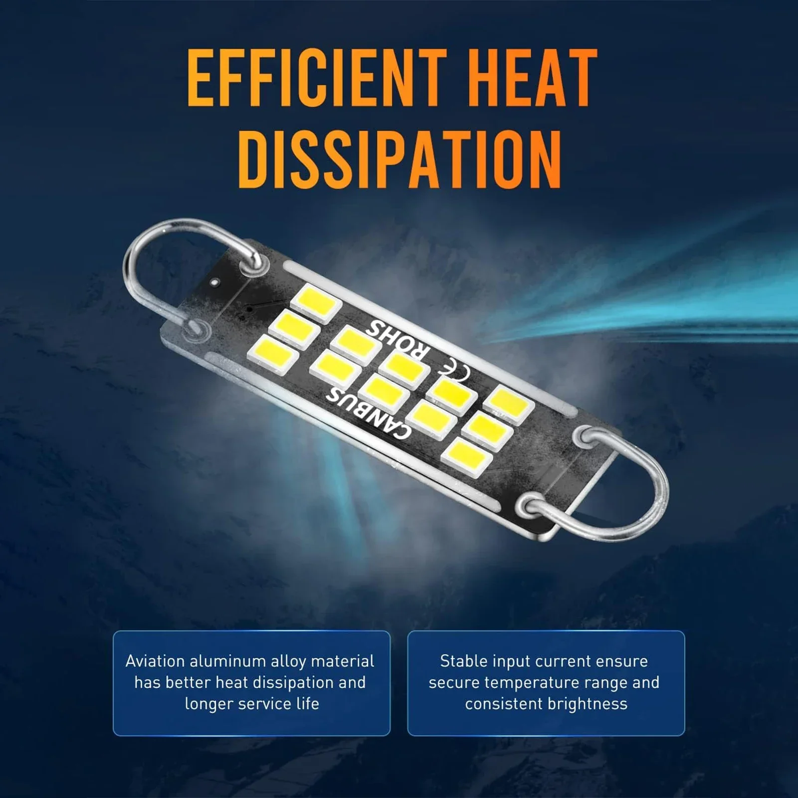 Автомобильная сверхъяркая фестон C5W 44 мм 2P постоянный ток 12 В 561 562 567 564 3020 шт.