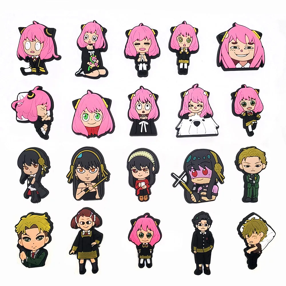 

1pcs Anime SPY Shoe Charms For Sandals Croc Pins Anya Forger Accessories Shoe Decorations Kids Gift Wholesale
