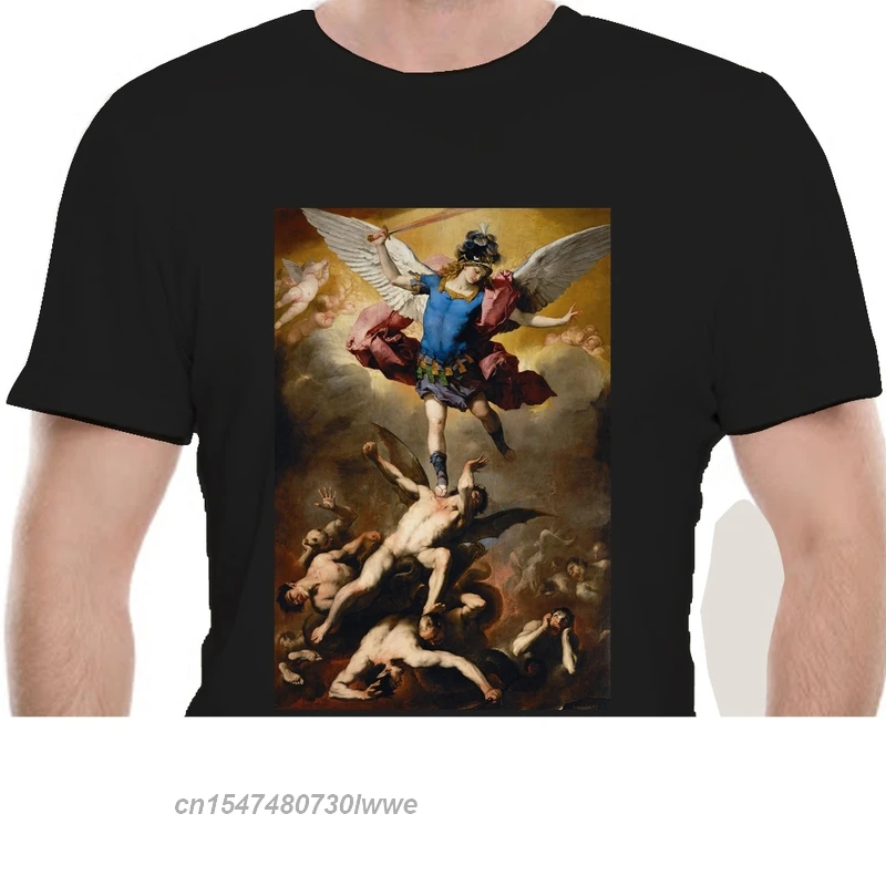 

St Michael The Archangel Artwork T Shirt St Michael Graphic Printed Angel Angels Archangels Saints Saint Michael