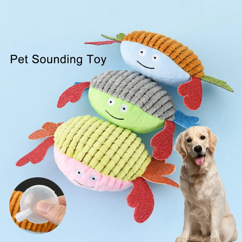 

Игрушка для жевания собак, устойчивая к укусам, снимающая скуку, форма краба, встроенный эхолот, плюшевая игрушка для развлечений с животным...