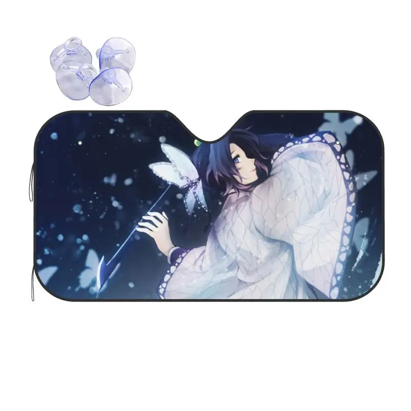 

Ghost Slayer Anime Car Sunshade Cartoon Animation Car Sunscreen UV Protection Auto Parts Decorative Sunshade