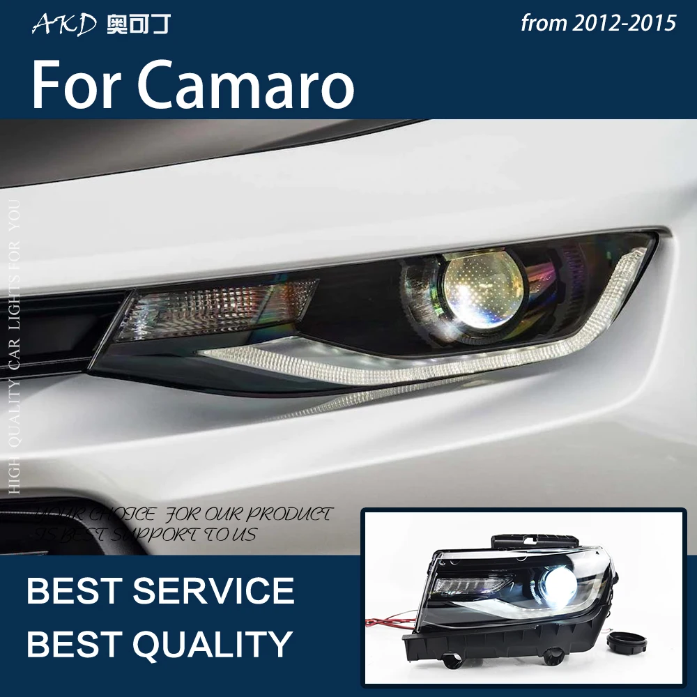 Автомобильные фары Для Camaro 2012-2015 C8 светодиодный DRL динамическая лампа поворота