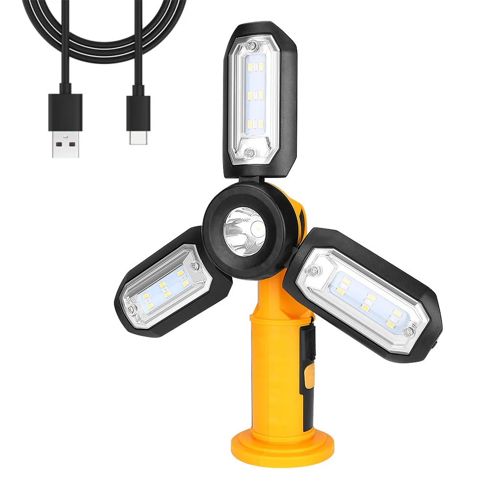 

LED Handheld Mobile Work Light With Degree Rotation And Magnet USB Charging Emergency
