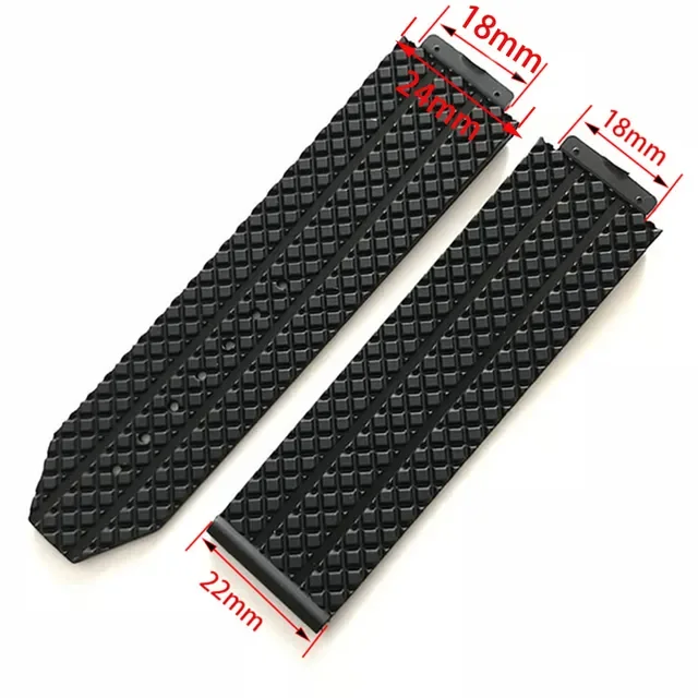 Sizes for HUBLOT Classic Fusion Universe Big Bang Series Men Women Silicone Watch Strap Vertical Stripe Road Bracelet 25mm