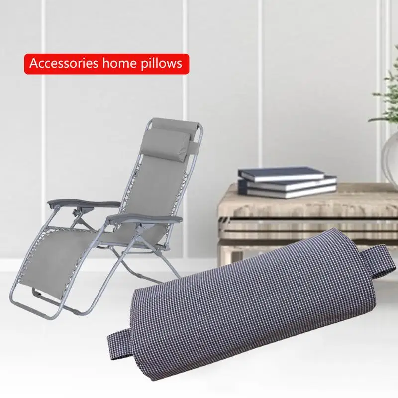 

Outdoor Folding Lounge Chairs Pillow Beach Patio Recliner Headrest Cushion Height Adjustable Detachable Pillowcase Accessories