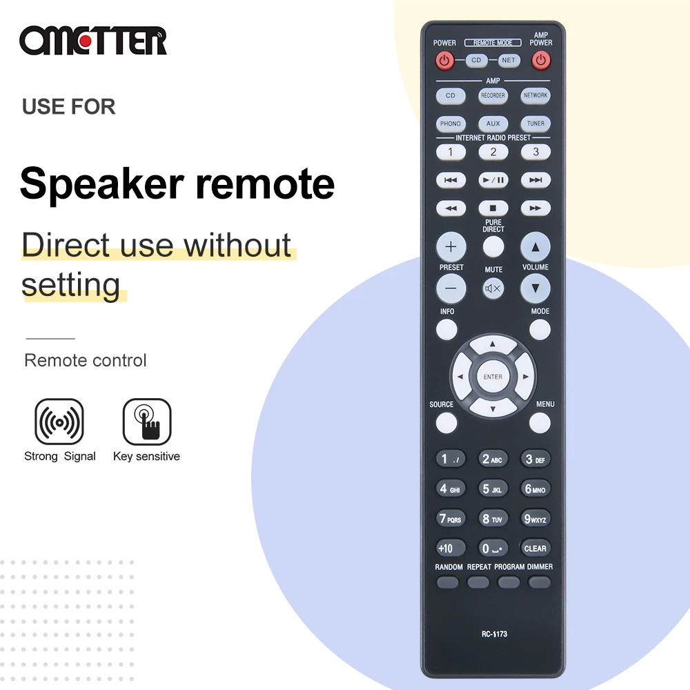 

RC-1173 Replace Remote Control for Denon Integrated Amplifier PMA-720 PMA-520AE