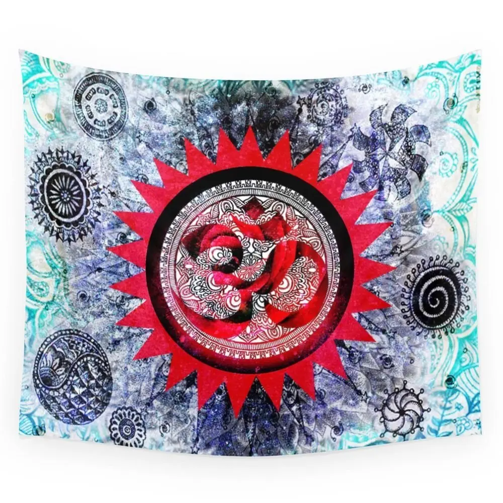 

Indian Mandala Tapestry Hippie Wall Hanging Lotus Colorful Printed Bohemia Bedspread Beach Mat Yoga Mat Blanket Table Cloth